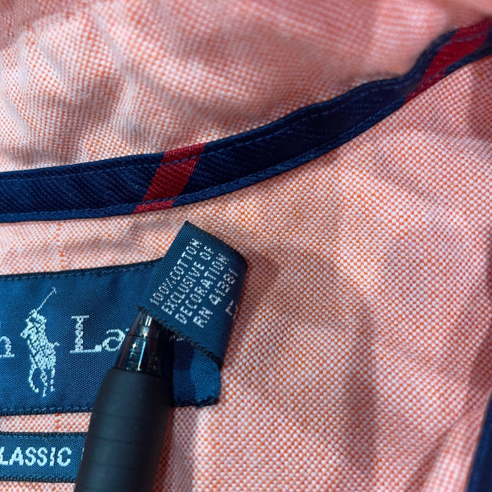Polo Ralph Lauren Mens Classic Fit Shirt Bundle Peach, Blue Long Sleeve Medium - Picture 5 of 15